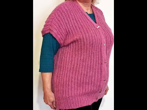 Видео: миниМК #БЕЗРУКАВКА #КРЮЧКОМ узор #АНГЛИЙСКАЯ_РЕЗИНКА