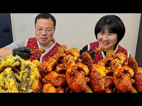 Видео: Рай куриных ножек! Острое куриное рагу и хрустящие рулетики из морских водорослейㅣCooking&Mukbang