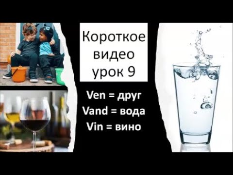 Видео: Короткое видео урок 9 Ven = друг, vand = вода, vin = вино