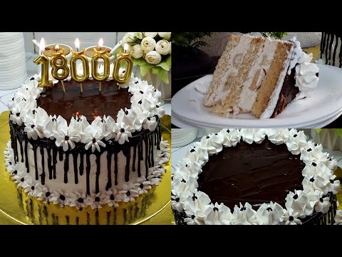 Видео: Таер кардани Торт бисквитный фруктовый,чала надори видео накн😱🥹