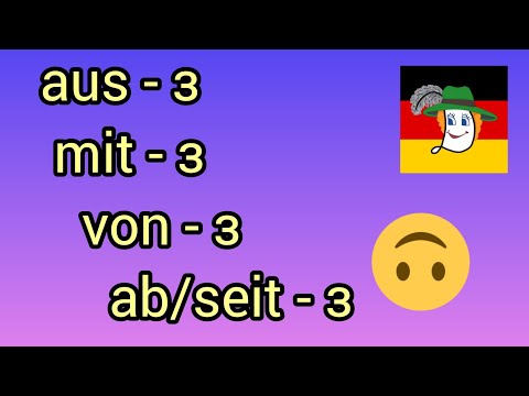 Видео: 🤦 aus - з чогось; mit - з чимось ;  von - з чогось; ab+seit - з; запамятаємо з асоціацією з Легкою!