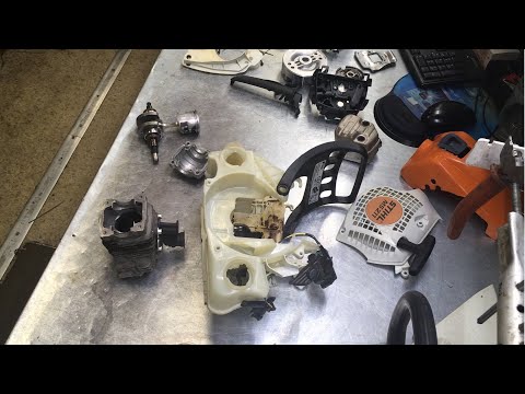 Видео: Полная сборка Stihl MS 211. Ремонт бензопилы Штиль