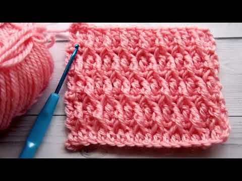 Видео: Плотный узор крючком.Уроки вязания/ Dense crochet pattern. Crochet lessons tutorial  Урок 391