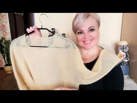 Видео: Джемпер НЕЖНАЯ ВАНИЛЬ из мохера KID SILK от DROPS #вязаниеспицами