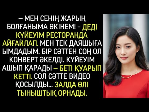 Видео: — “Үйленгеніме өкінем!” — деп айқайлады күйеуім. Мен сабырмен орнымнан тұрып, даяшыны шақырдым да…