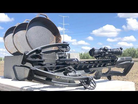 Видео: Арбалет против чугунных сковородок TenPoint Viper S400