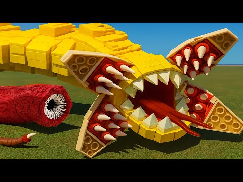 Видео: Остерегайтесь ГИГАНТСКОГО ЧЕРВЯ ROBLOX Разрушительный - ЧЕРВЬ ДЕМЕГОРГОН Lego Победа ради жизни