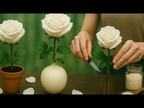 Видео: просто лук! розы укореняются как сумасшедшие и цветут круглый год!