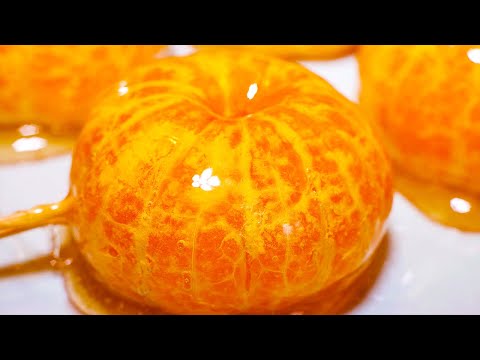 Видео: Мандарины в карамели. Карамельные фрукты | Tangerine Tanghulu Candied Fruit Recipe 탕후루