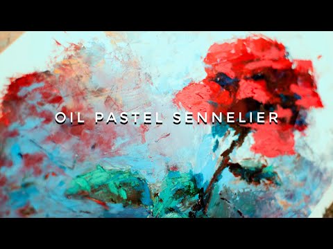 Видео: О масляной пастели Sennelier. Приёмы работы мастихином.
