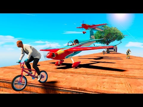 Видео: СБИТЬ ВСЕХ КРЫЛОМ - САМОЛЕТЫ ПРОТИВ BMX (GTA 5 Смешные моменты)