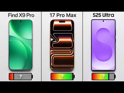 Видео: Тест аккумулятора OPPO Find X9 Pro против iPhone 17 Pro Max