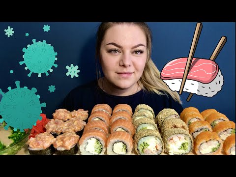 Видео: КОРОНА У РЕБЕНКА СУШИ РОЛЛЫ МУКБАНГ SUSHI ROLLS MUKBANG CORONA