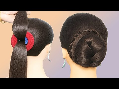 Видео: Красивая и простая прическа-пучок с браслетом👌Урок по свадебной прическе_Прическа Пиху