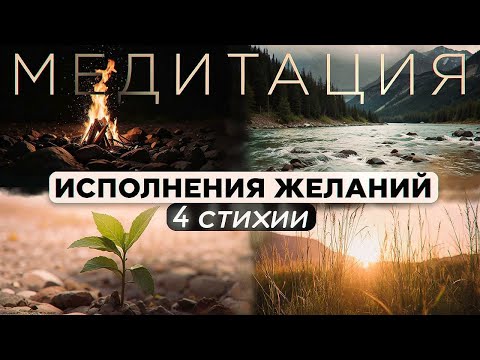 Видео: СЛУШАЙ И ЖЕЛАНИЕ ИСПОЛНИТСЯ! Мощная медитация на исполнение желаний: 4 стихии