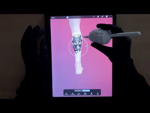 Видео: Procreate 5.2 для татуировки: 3D-модели!