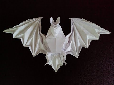 Видео: Летучая мышь 🦇 оригами, origami Bat (Miyajima Noboru)