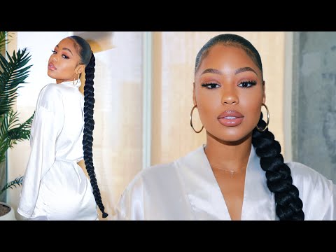 Видео: КРУПНЫЙ ХВОСТ С КОСИЧКОЙ ИСПОЛЬЗОВАНИЕМ ВОЛОС ДЛЯ ПЛЕТЕНИЯ | как сделать