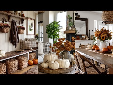 Видео: Уютная осенняя атмосфера фермерского дома 🍂 | Идеи осеннего декора дома в деревенском стиле