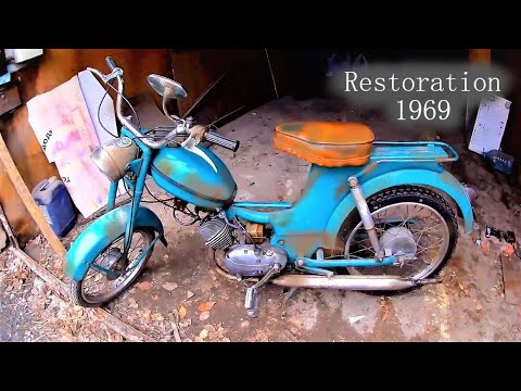 Видео: Восстановление старого советского мопеда 1969 года | Old Soviet motorcycle full Restoration
