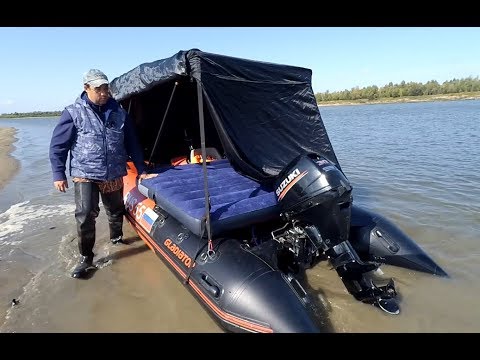 Видео: Носовой тент и тент-палатка на лодку ПВХ