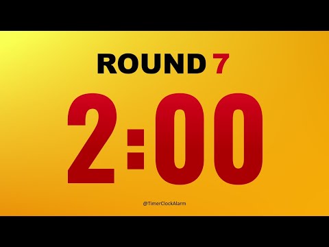 Видео: Таймер бокса 🔴 2 минуты x 7 раундов с перерывом в 1 минуту 🥊 (без музыки)