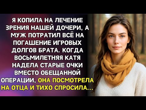 Видео: Я копила на лечение зрения нашей дочери, а муж потратил всё на погашение игровых долгов брата...