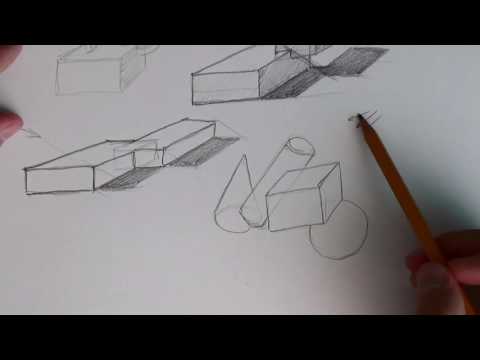 Видео: Основы рисунка. Часть 13 - тени на комбинированных объектах