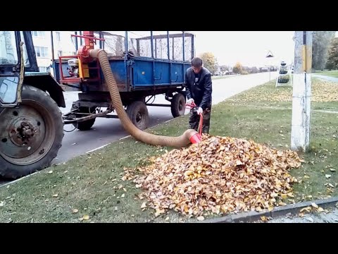 Видео: Пылесос для сбора листвы. Как работает пылесос.Vacuum cleaner for collecting foliage.