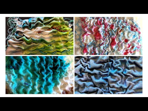 Видео: Техника краш-текстиля | Техника обработки ткани с использованием Solufleece | Художественная студ...