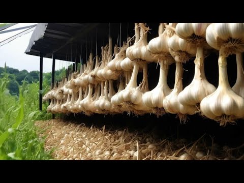 Видео: Просушка чеснока,как она происходит#чеснок #сушкачеснока#garlic #озимыйчеснок#сельскоехозяйство#кфх