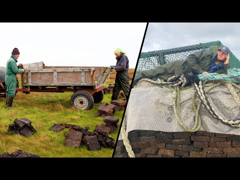Видео: Добываю торф, чтобы согреть родителей на отдаленной ферме на шотландском острове.