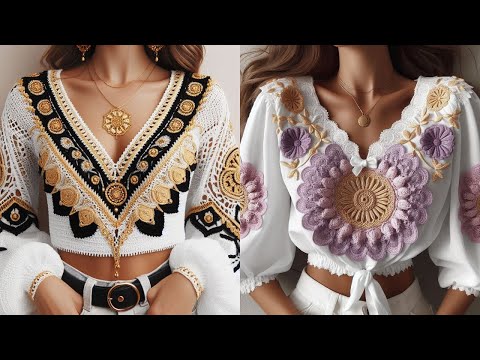 Видео: SUPER Нежная БЛУЗКА С Вязанными Мотивами 💗 101 Идея ДЛЯ Вдохновения