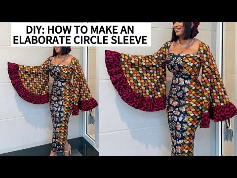 Видео: Как выкроить и сшить широкий круглый расклешенный рукав.