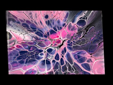 Видео: Красивая техника цветения, потрясающее кружево, заливка акриловой краской (1665)