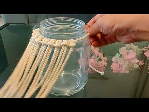 Видео: Макраме \| Фонарь из макраме - Фонарь из макраме/Банка из макраме, настенный, восточный