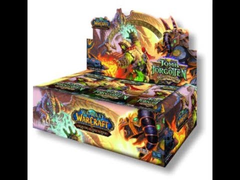 Видео: Распаковка World of Warcraft TCG Tomb of the Forgotten box: DROP?Yes.Unboxing Loot boxes.