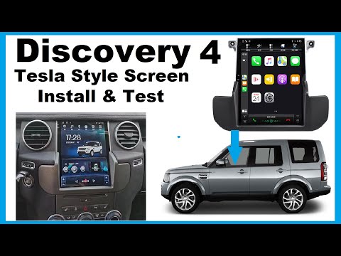 Видео: Установка и тестирование экрана Android Carplay в стиле Land Rover Discovery 4 / LR4 Tesla