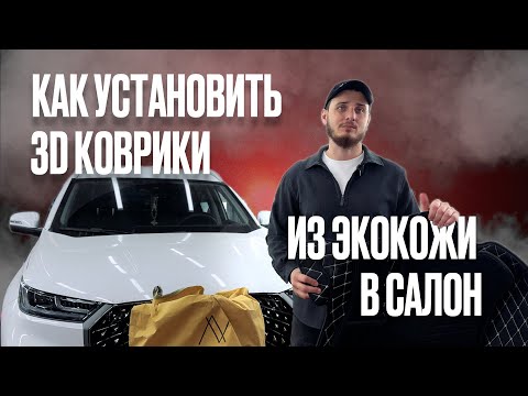Видео: ➤ 3D КОВРИКИ ИЗ ЭКОКОЖИ. СМОТРЕТЬ УСТАНОВКУ В САЛОН