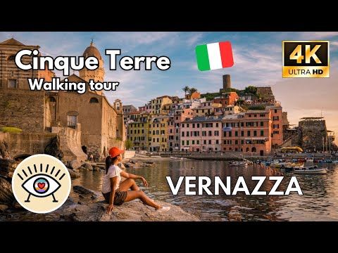 Видео: 🌞 CINQUE TERRE Italy VERNAZZA 4K 🌊 Пешеходная экскурсия с субтитрами - АВГУСТ 2023 ✅