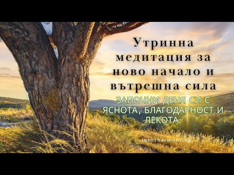 Видео: Утринна медитация за ново начало и вътрешна сила | Започни деня с яснота и лекота