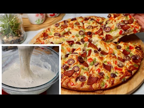 Видео: Не месить и не трогать тесто‼️ Более легкая и пушистая пицца🍕😋 ты собираешься подготовить