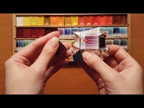 Видео: АСМР Распаковка красок, Шуршание бумаги ♥ ASMR Paper sounds, Soft Russian voice, English subtitles