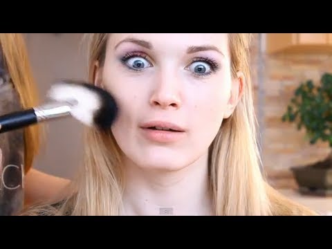 Видео: Экстрeмальный весенний макияж на сестре =)