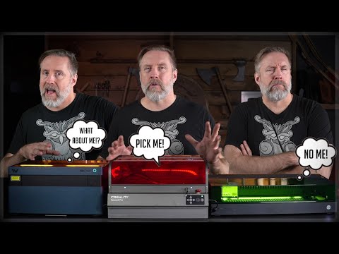 Видео: Лазерный резак: XTool S1 против WeCreat Vision против Creality Falcon2 Pro! 40 Вт