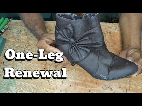 Видео: Индивидуальное обновление обуви для клиентов с одной ногой | Уникальное восстановление обуви