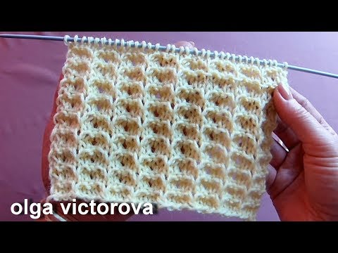 Видео: Рельефный ребристый узор 526 Узоры спицами