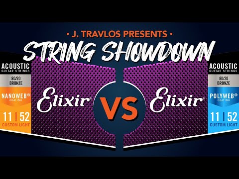 Видео: Сравнение гитарных струн: Elixir Nanoweb 80/20 против Elixir Polyweb 80/20. Струны для акустическ...