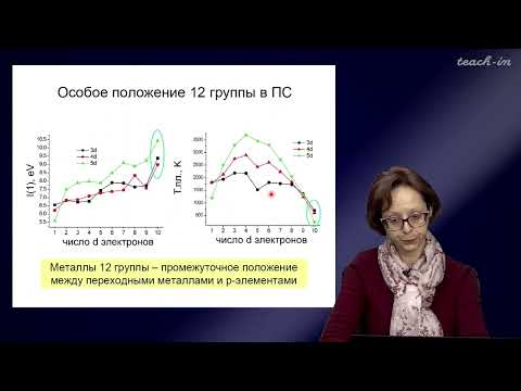 Видео: Румянцева М.Н.- Общая и неорганическая химия. Лекции - 25. Химия элементов 12 группы