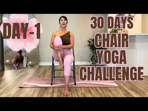 Видео: 🩷День 1 из 30-дневного марафона йоги на стуле | Бедра и нижняя часть тела